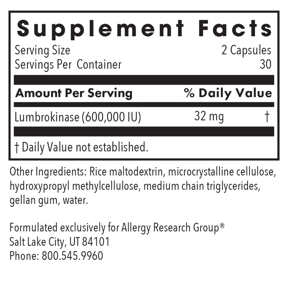 Lumbrokinase Circulatory Systemic Enzymes