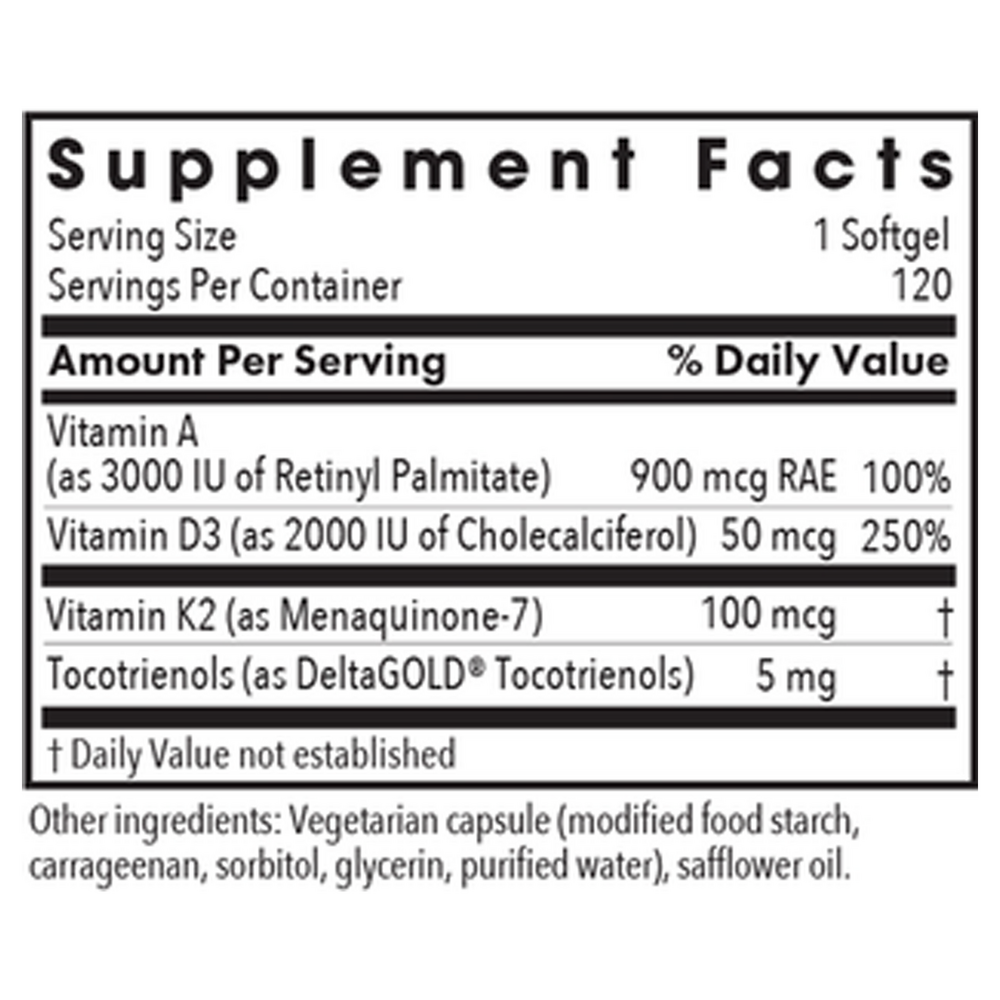 Vitamin D3 Complete Daily Balance with A and K2
