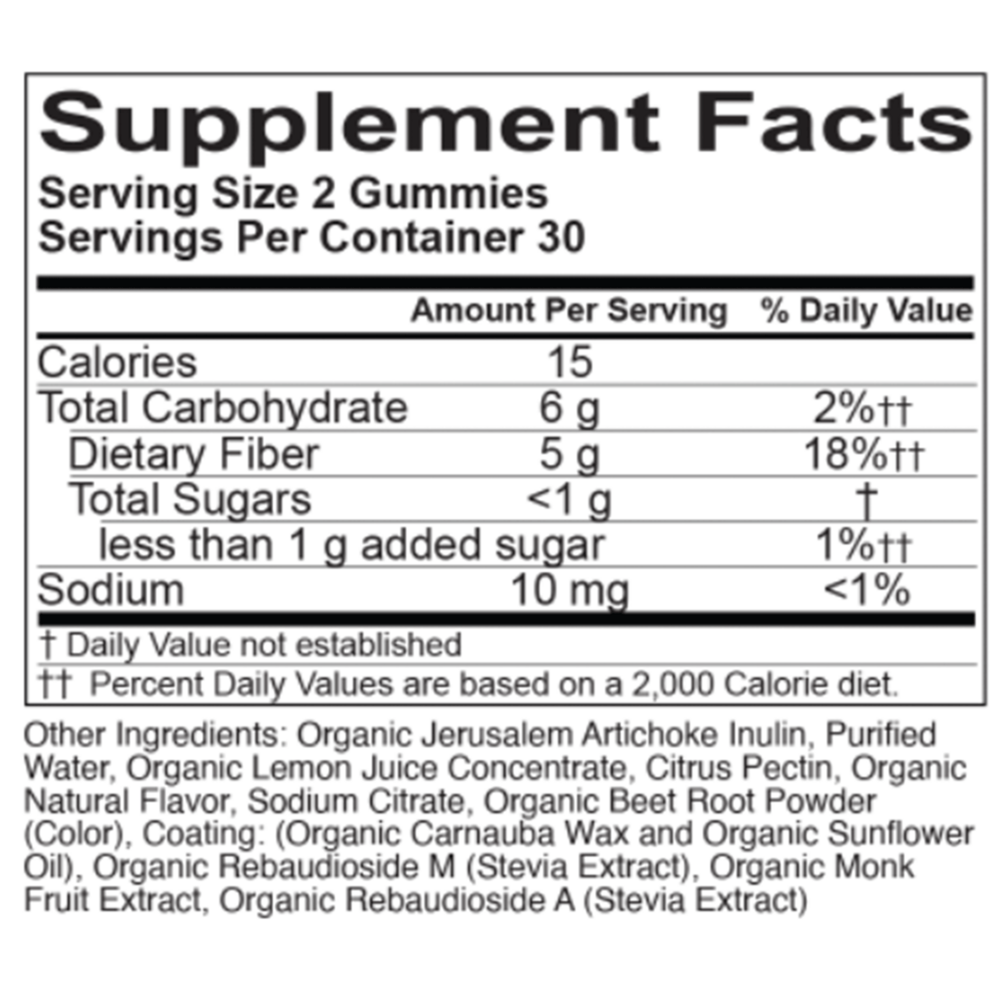 Organic Fiber Gummies, Strawberry