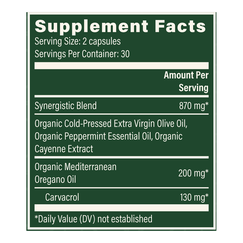 Oregano Oil 200 mg, Liquid Capsules