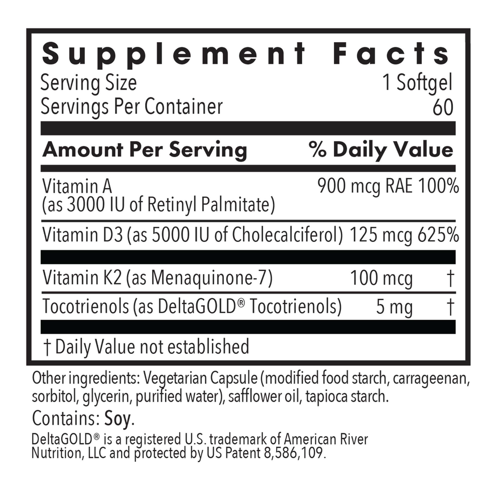 Vitamin D3 Complete Daily Balance with A and K2