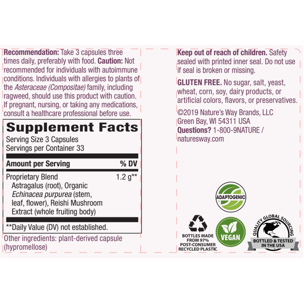 Echinacea Astragalus & Reishi