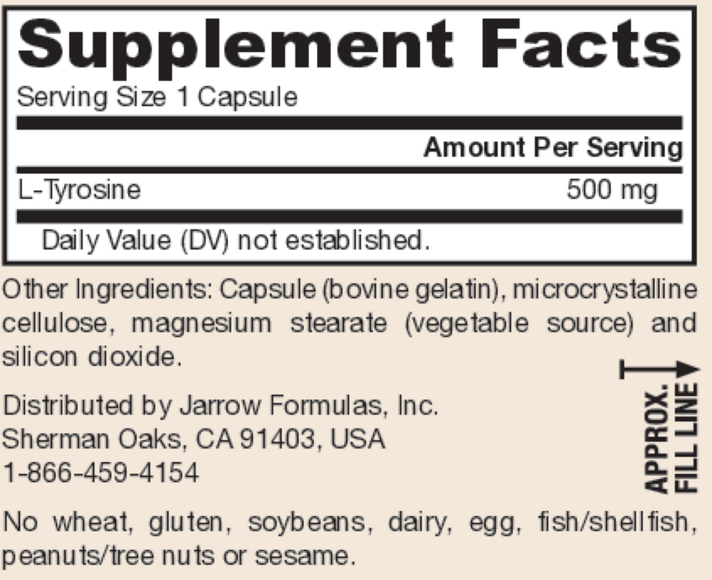 L-Tyrosine 500mg