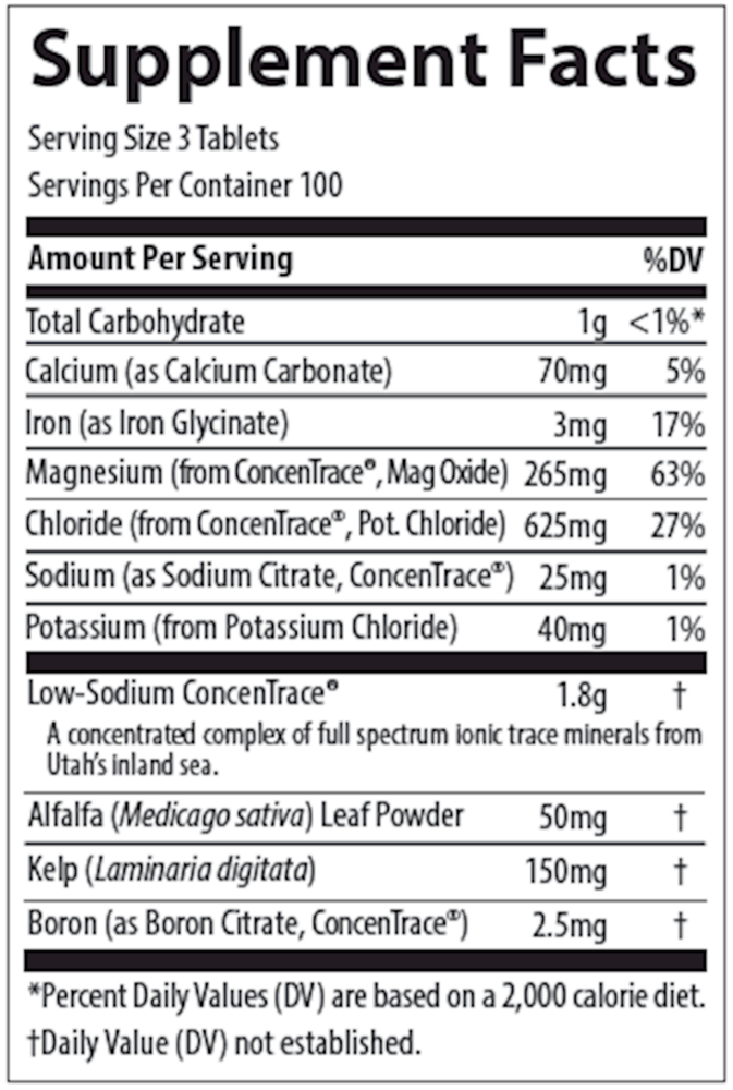 Trace Mineral Tablets
