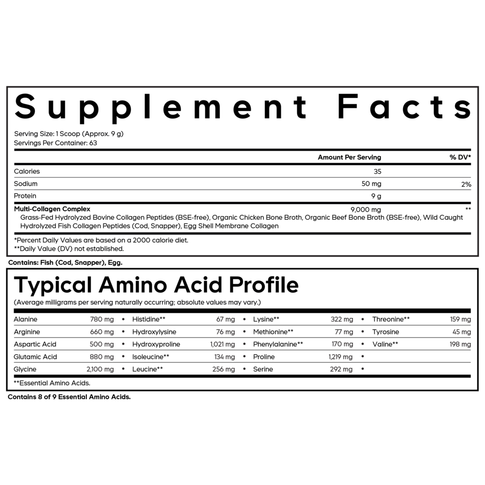 Multi Collagen Peptides Powder, Unflavored