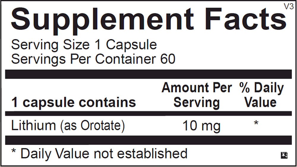 Lithium Orotate 10mg
