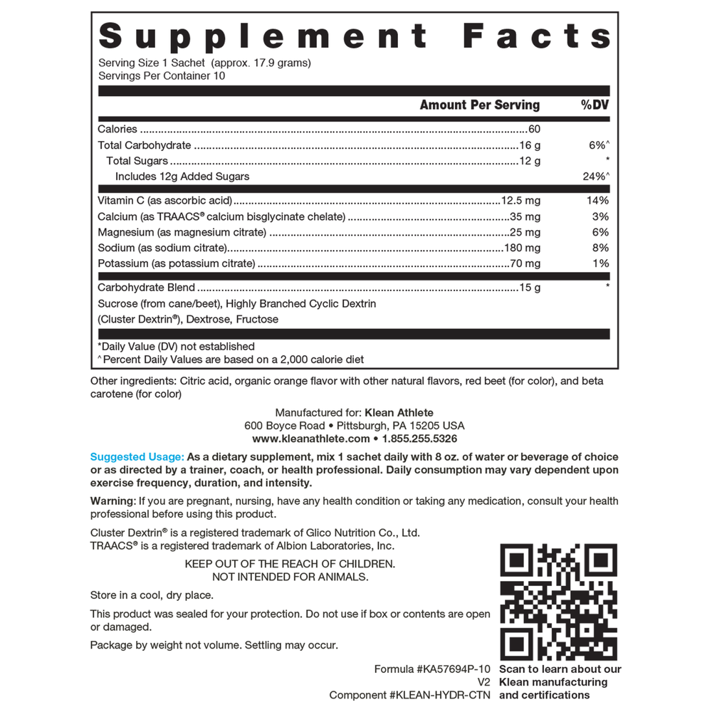 Klean Hydration Sachets (California Only)