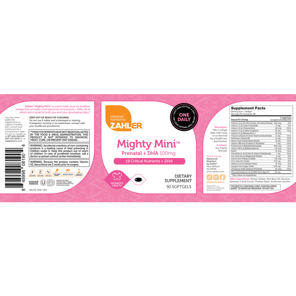 Mighty Mini Prenatal + DHA 100mg