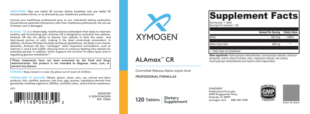 ALAmax CR (Alpha Lipoic Acid)