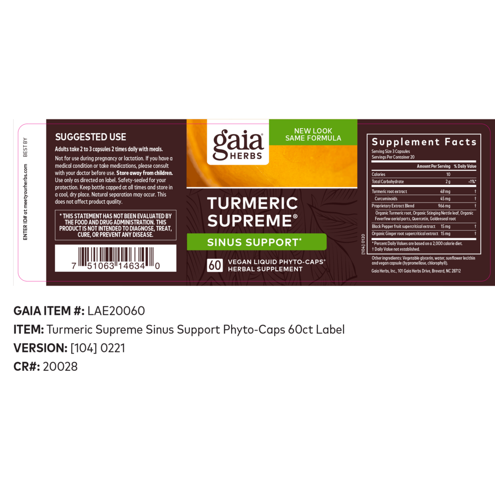 Turmeric Supreme® Sinus Support