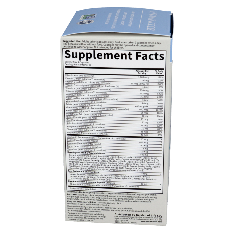 Vitamin Code 50 and Wiser Mens Multi