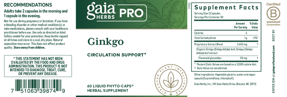 Ginkgo: Circulation Support