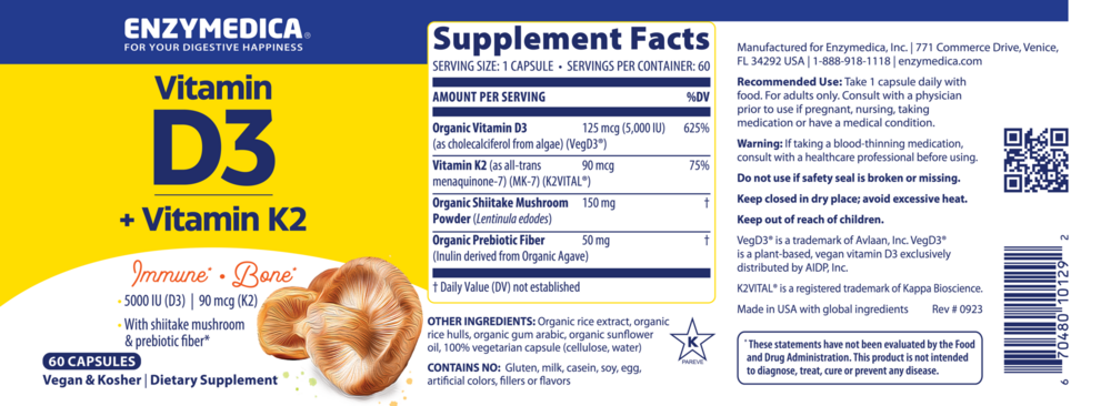 Organic Vitamin D3+K2