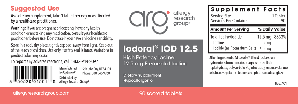 Iodoral 12.5 mg High Potency Iodine