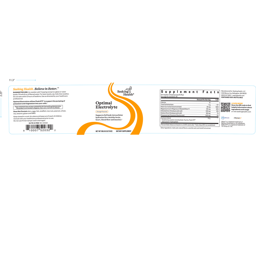 Optimal Electrolyte Orange Powder