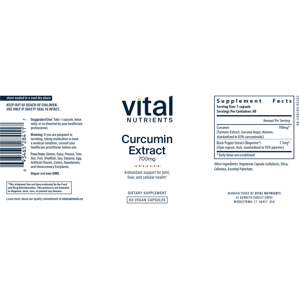 Curcumin Extract 700mg (with Bioperine®)