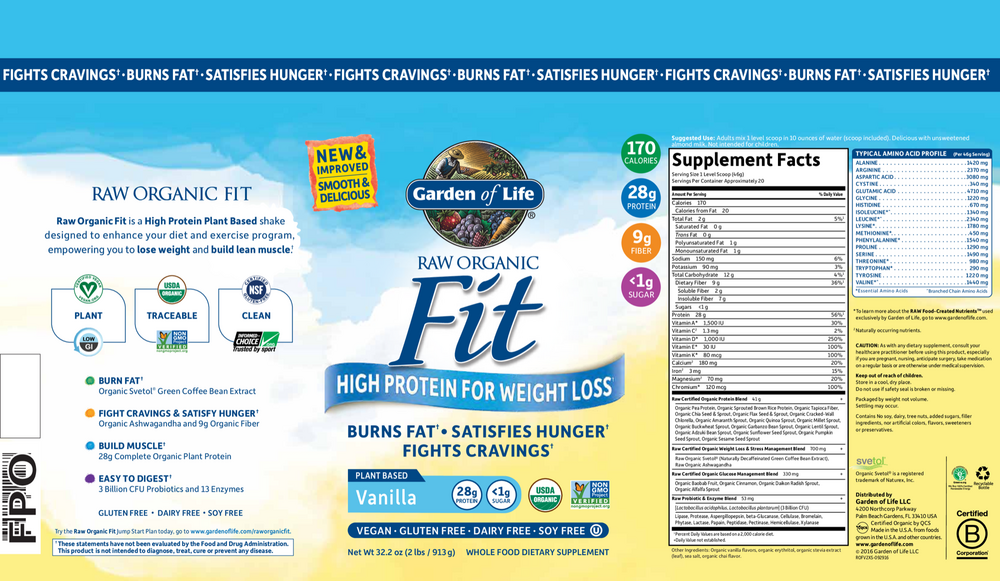 Raw Organic Fit Vanilla
