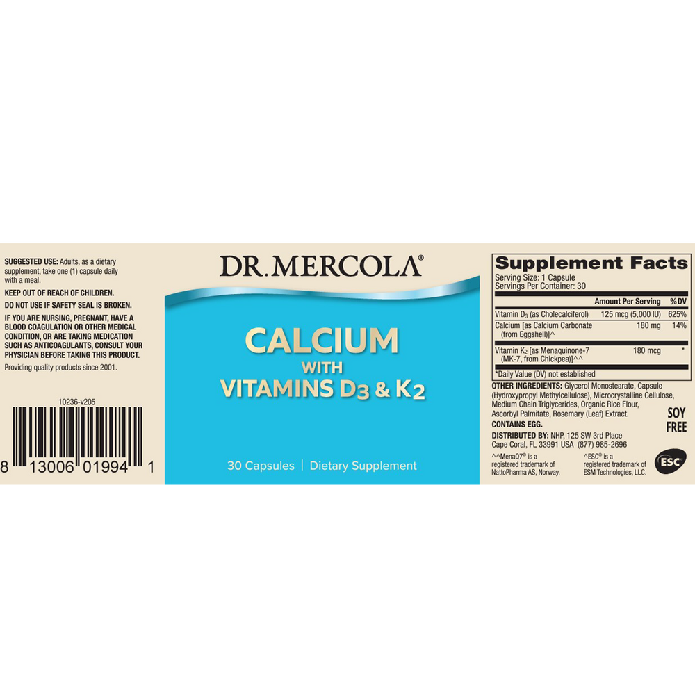 Calcium with Vitamins D3 and K2