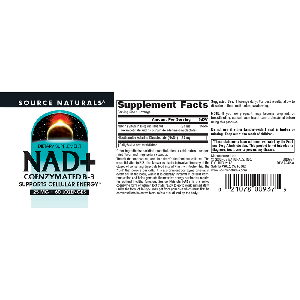 NAD+ Coenzymated™ B-3 25 mg