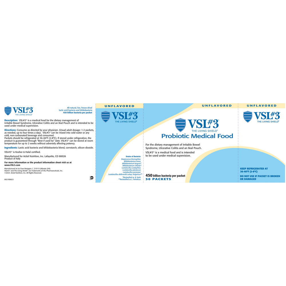 VSL#3® High-Potency, Multi-Strain, Unflavored, Probiotic Powder (450B CFU)