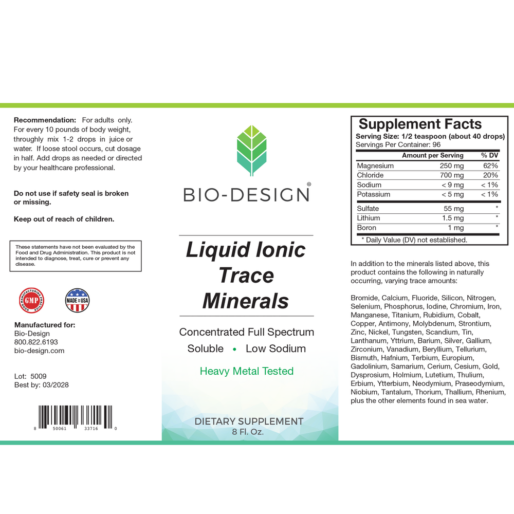 Liquid Ionic Trace Minerals