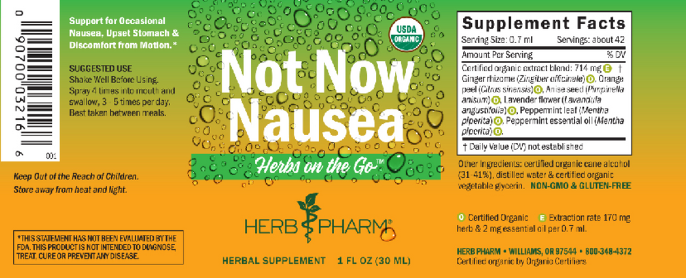 Herbs on the Go: Not Now Nausea