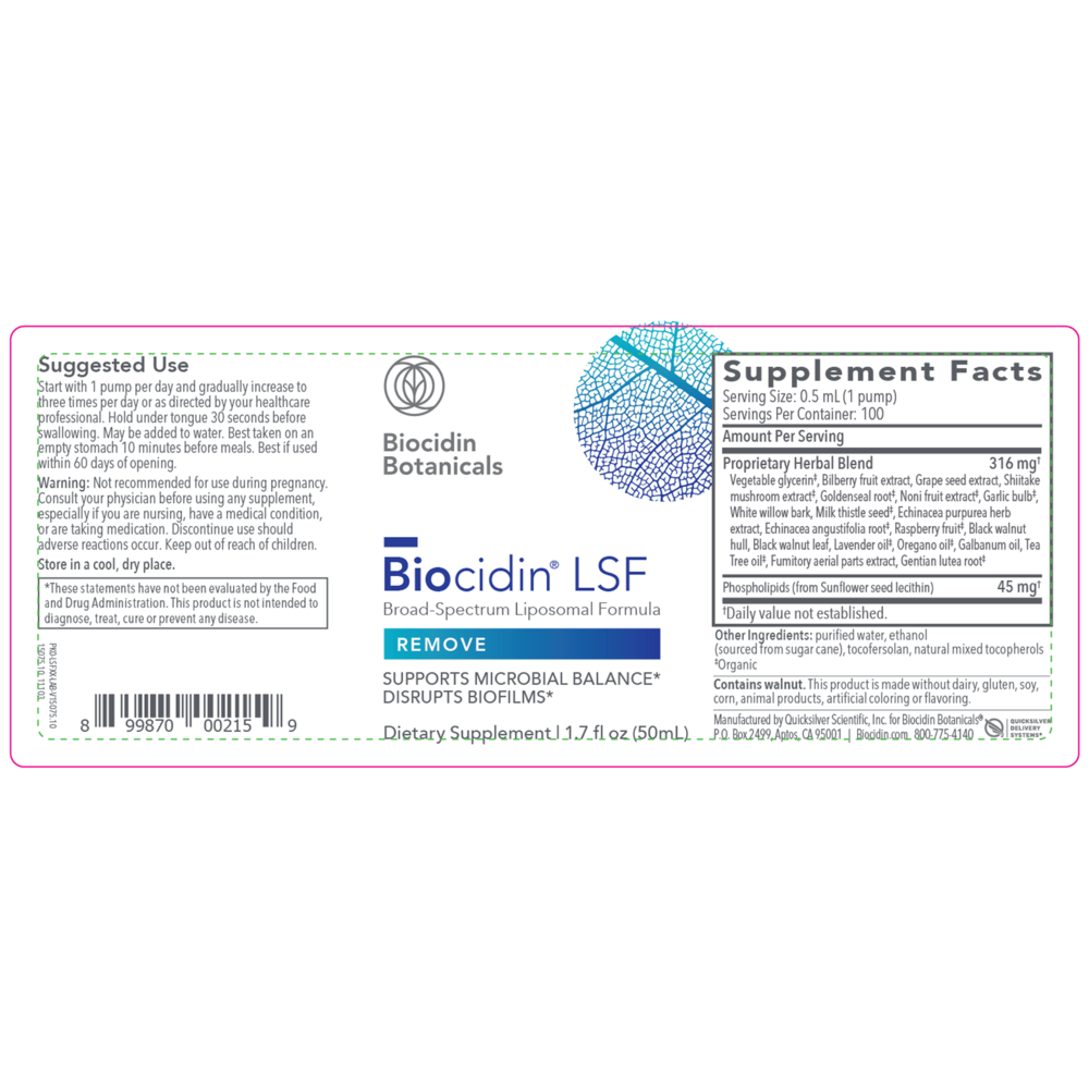 Biocidin LSF Liposomal Formula Liquid