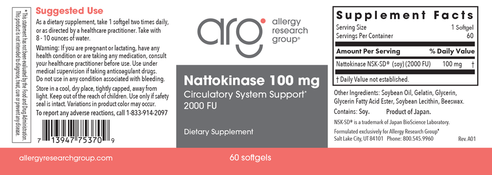 Nattokinase Circulatory Systemic Enzymes