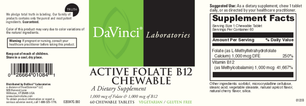 Active Folate B12 Chewable