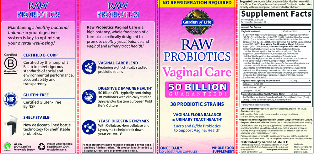 Raw Probiotics Vaginal Care Shelf-Stable