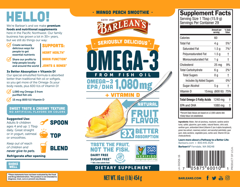 Seriously Delicious Mango Peach Smoothie