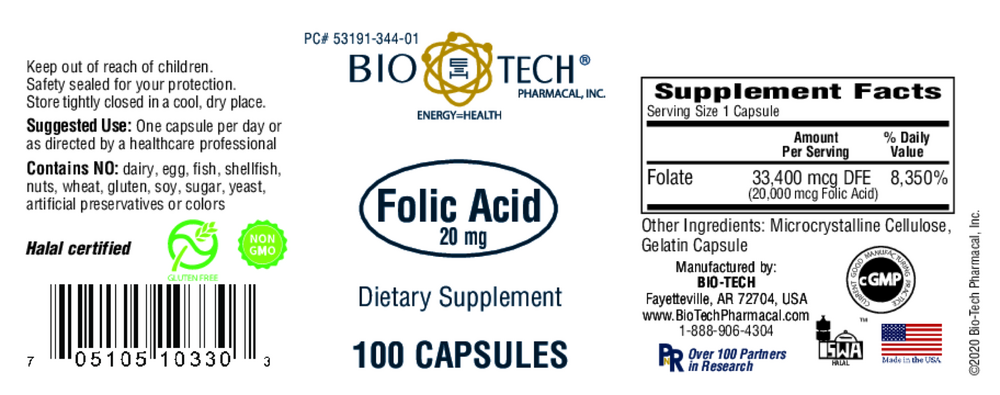 Folic Acid 20mg
