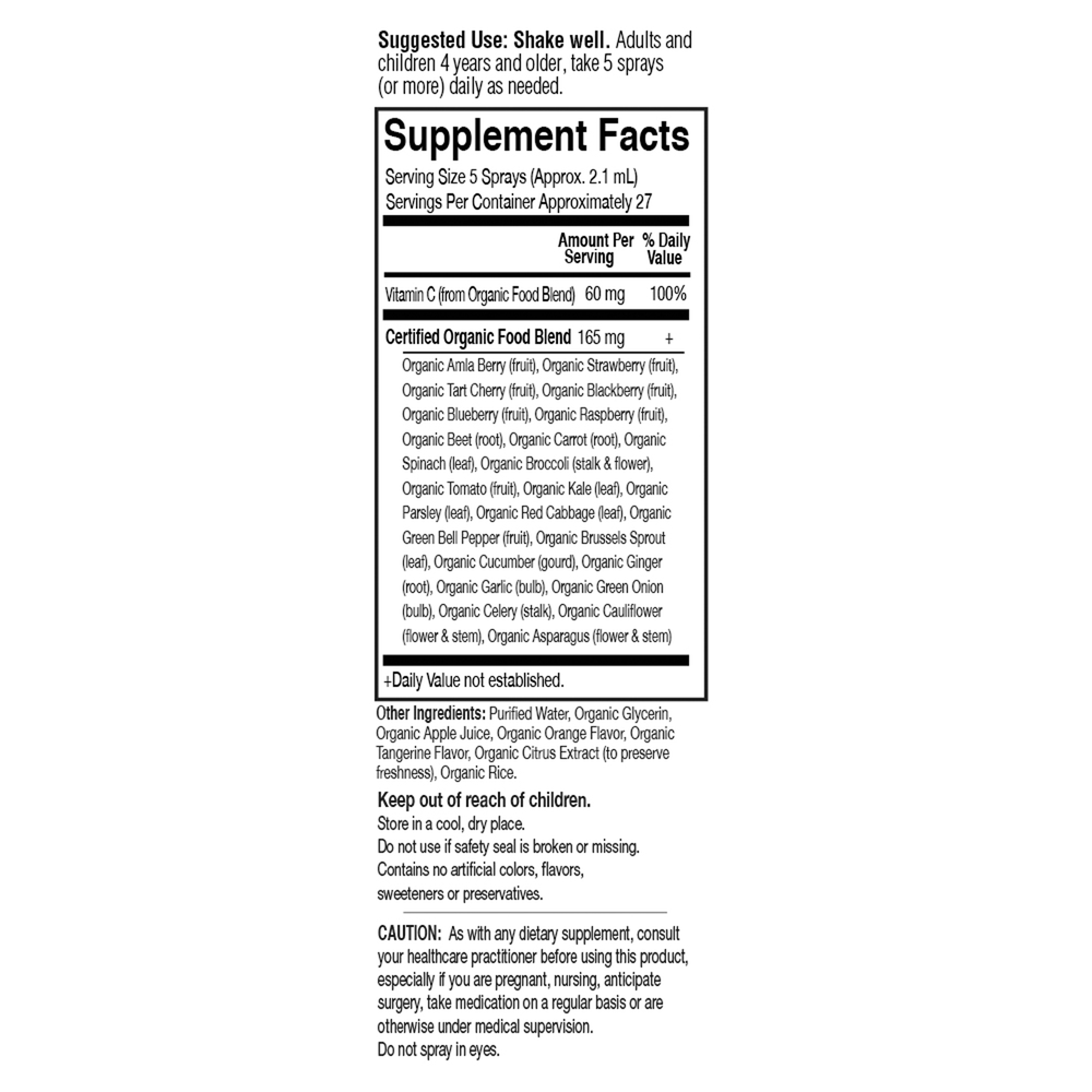 MyKind Organics Vitamin C Spray - Orange Tangerine