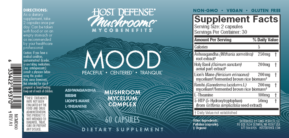Host Defense Mushrooms MycoBenefits Mood Capsules