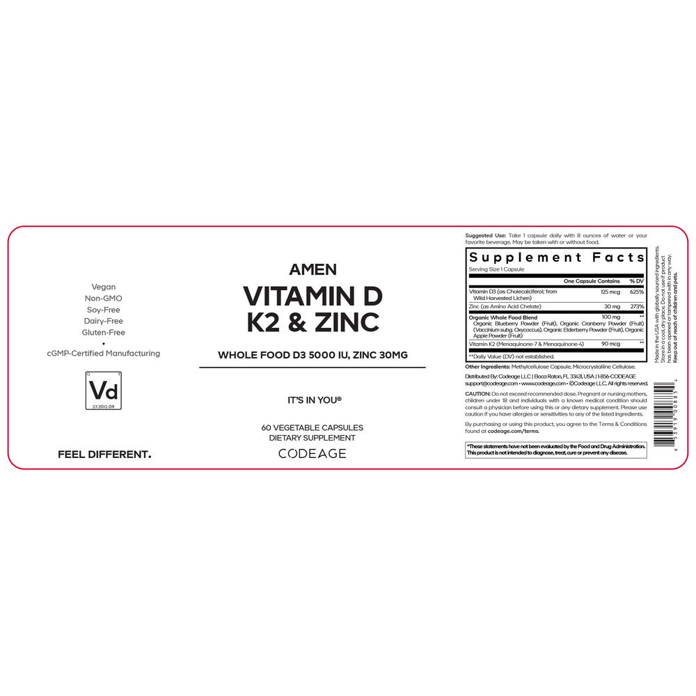 Vitamin D, K2 & Zinc