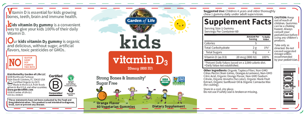 Kids Vitamin D3 Gummies