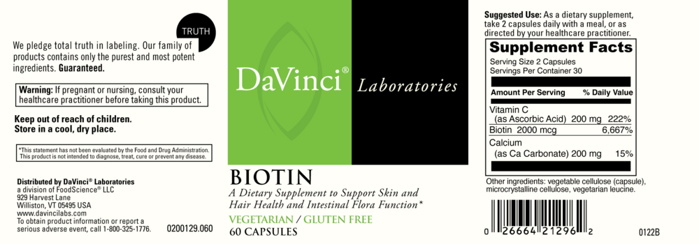 Biotin 1,000mcg (w/Vit.C)