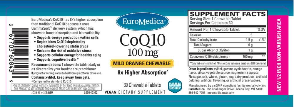 CoQ10 100mg Chewable Tablet