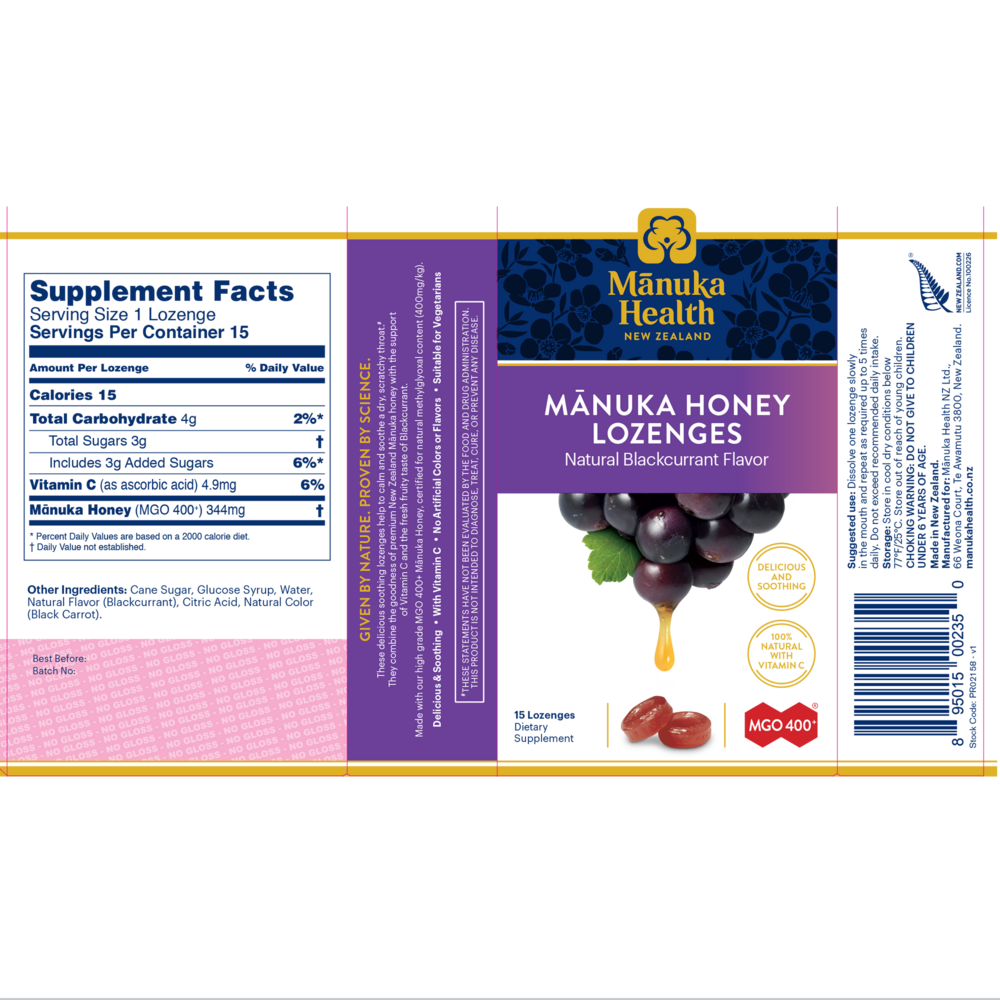 Manuka Honey Blackcurrent
