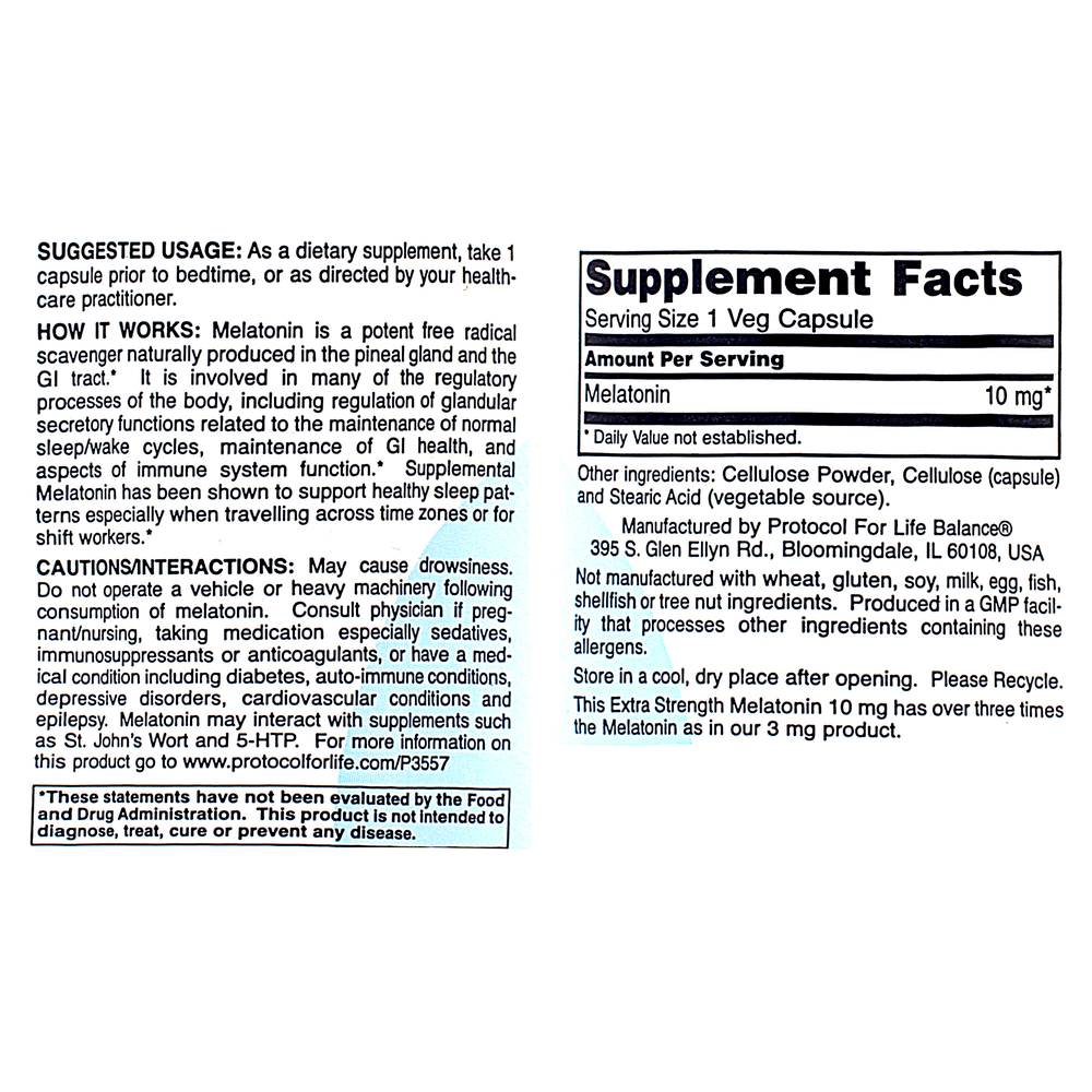 Melatonin 10mg Extra Strength