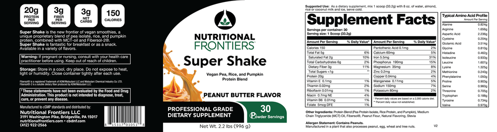 Super Shake, Peanut Butter