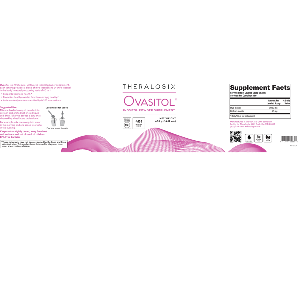 Ovasitol® Inositol Powder Supplement (90 day supply)