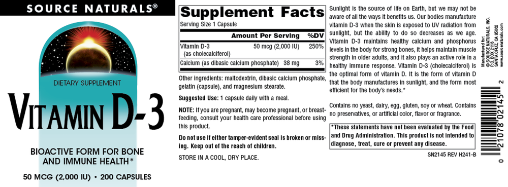 Vitamin D3 2000IU