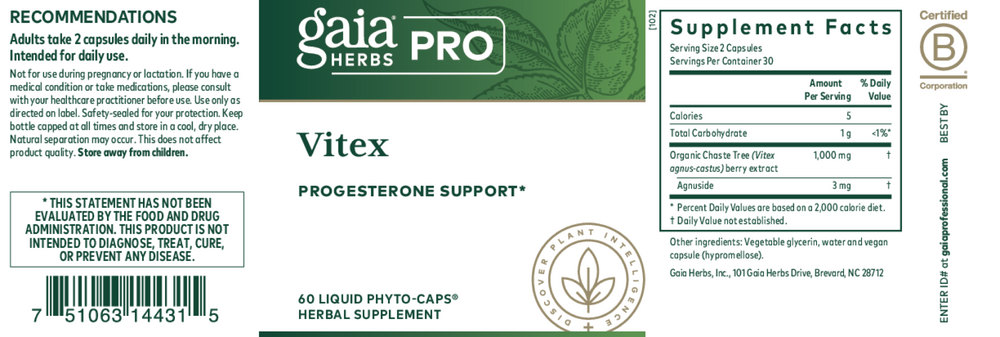 Vitex: Progesterone Support