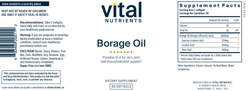 Borage Oil 1000mg
