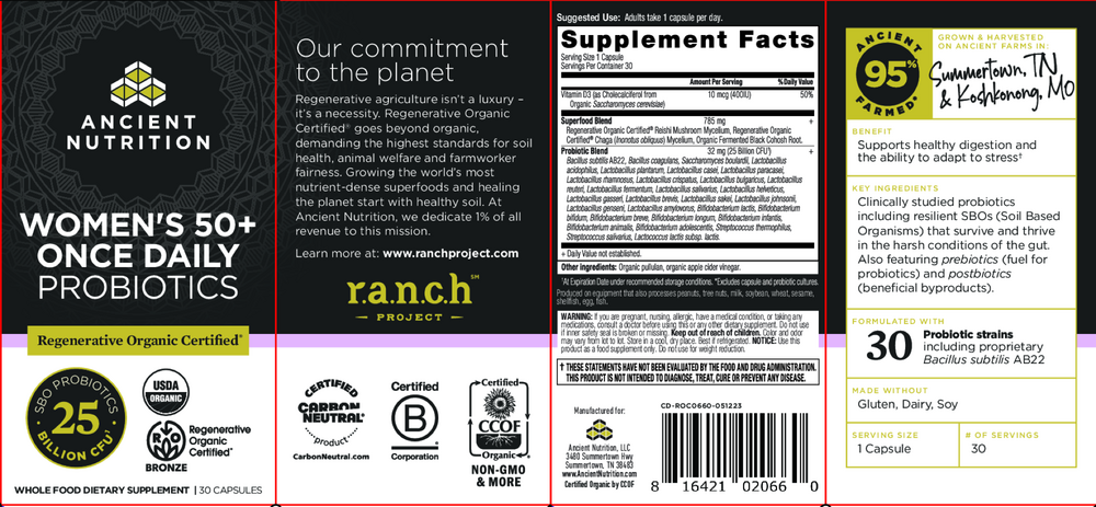 Regenerative Organic Certified Women's 50+ Once Daily 25B