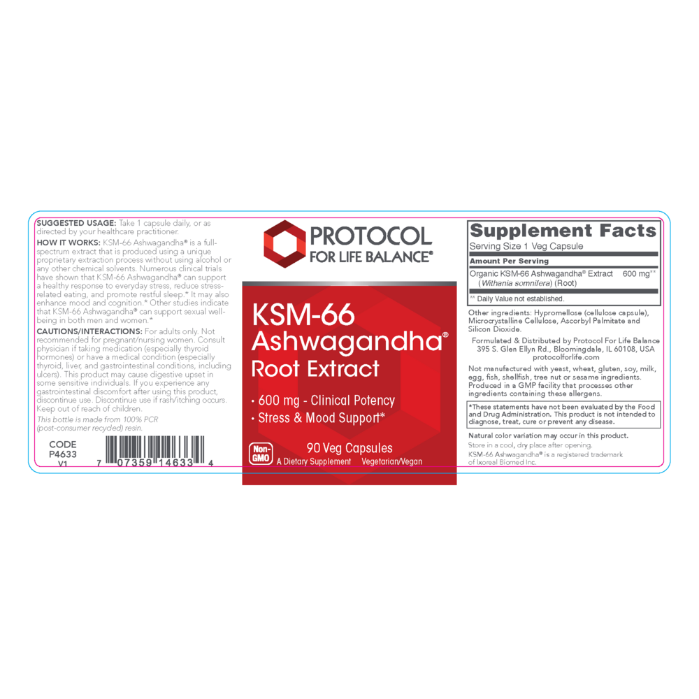 Protocol, KSM-66 Ashwagandha®, Stress and Sleep Support