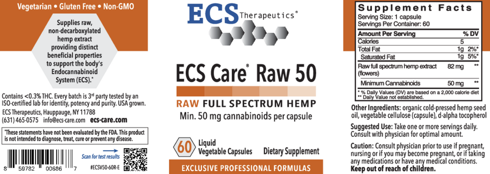 ECS Care® Raw 50 Hemp