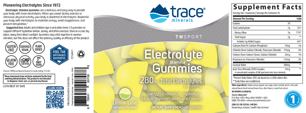 Trace Minerals Electrolyte Stamina Gummi