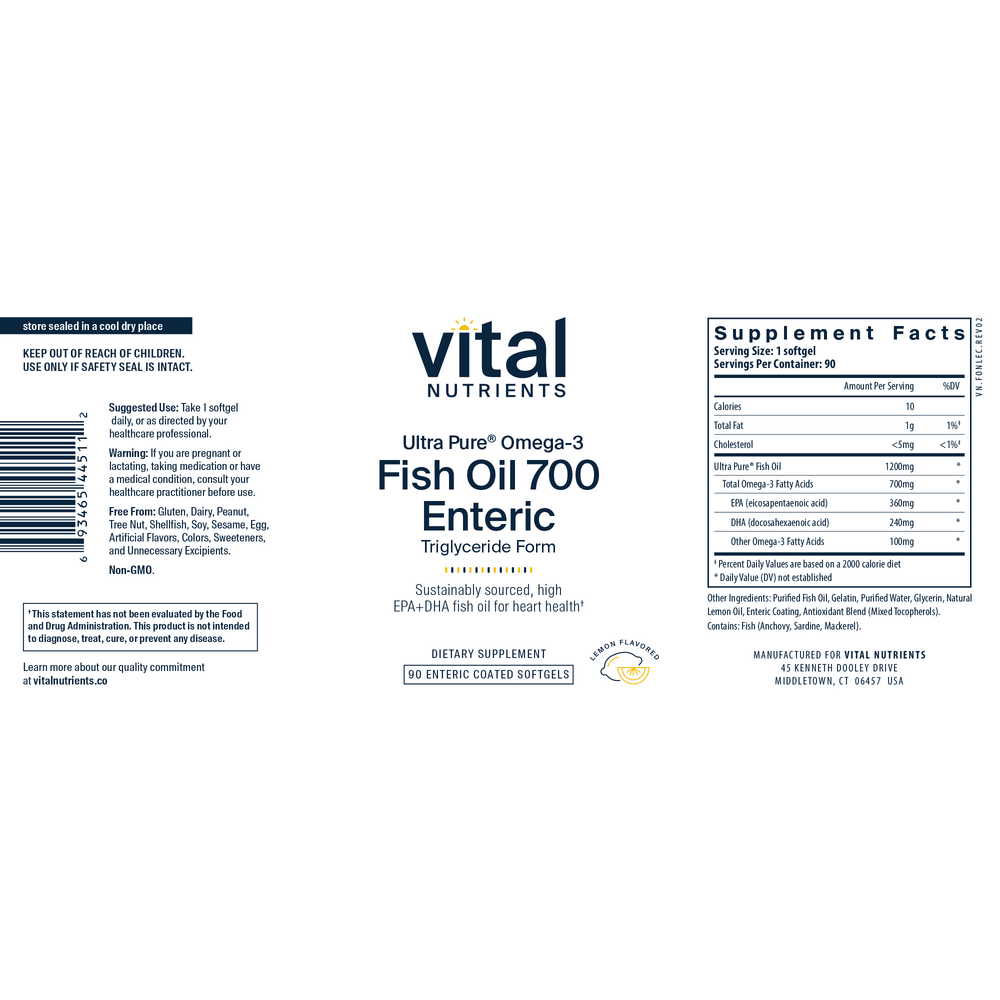 Ulta Pure® Fish Oil 700 Enteric TF